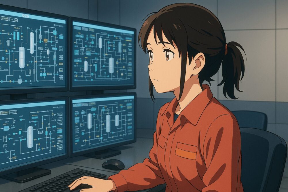 化学工場計器室(DCS)