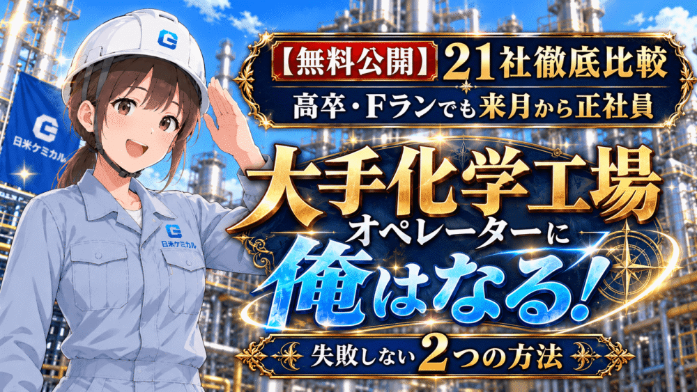 化学工場プラントオペレーターに転職したい！